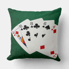 Almofada Mãos de pôquer - Cartão alto - Rainha