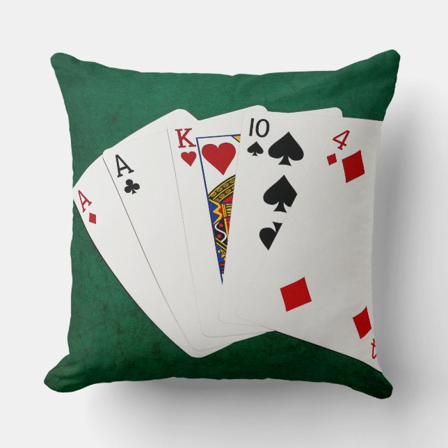 Almofada Mãos Poker - Um Par - Ás (Frente)