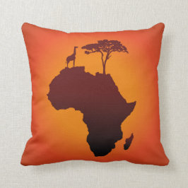Almofada Mapa africano do safari - travesseiro
