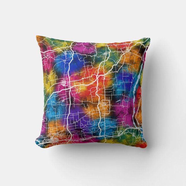 Almofada Mapa da Cidade da China Weinan (Frente)