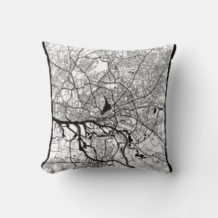 Almofada Mapa da Cidade de Hamburgo Alemanha