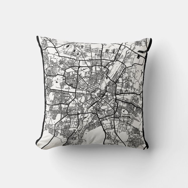 Almofada Mapa da Cidade de Munique Alemanha (Frente)