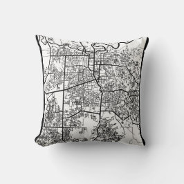 Almofada Mapa da Cidade de Pekanbaru Indonésia