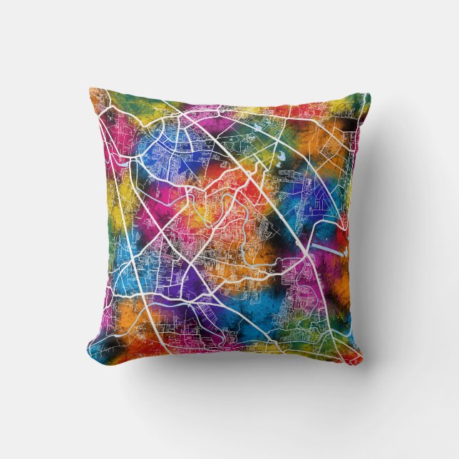 Almofada Mapa da cidade de Pimpri-Chinchwad Maharashtra (Frente)