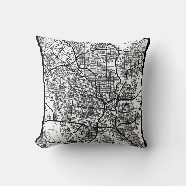 Almofada Mapa da Cidade de San Antonio EUA (Frente)