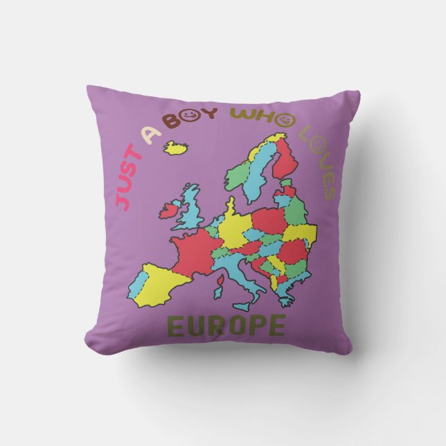 Almofada Mapa da Europa e Bandeira (Frente)