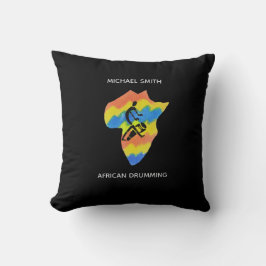 Almofada Mapa da Forma da África e Drumming Africano