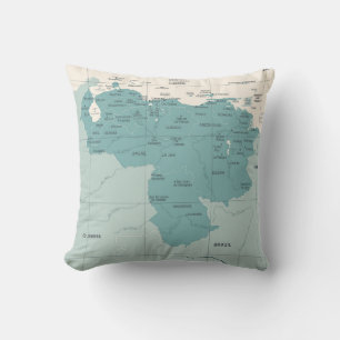 Almofada Mapa da Venezuela - Vintage - Vintage High Detaile