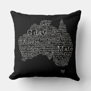 Almofada mapa das gírias australianas