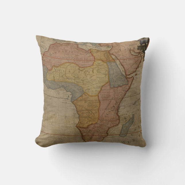 Almofada Mapa de África | 1700 (Frente)
