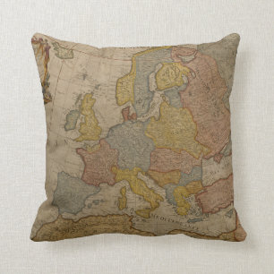 Almofada Mapa de Europa 1700