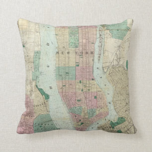 Almofada Mapa de New York e de vizinhança