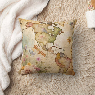 Almofada Mapa de Vintagens Personalizado