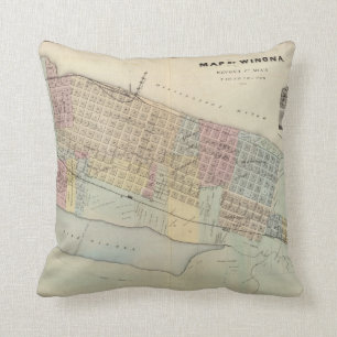 Almofada Mapa de Winona, Minnesota