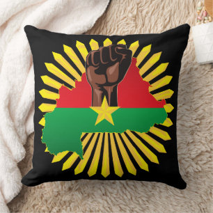 Almofada Mapa do Burkina Faso, Bandeira e Resistência à Rev