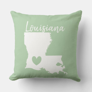Almofada mapa do estado da Louisiana para o lar