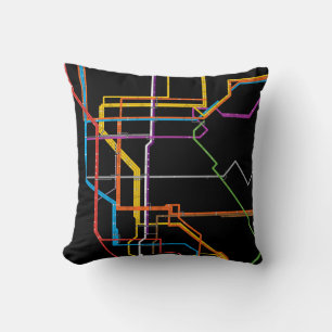 Almofada Mapa do metrô da cidade