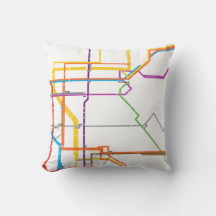 Almofada Mapa do metrô da cidade