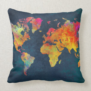 Almofada mapa do mundo