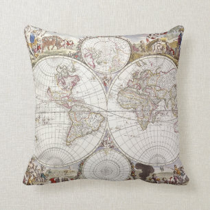 Almofada Mapa do mundo do atlas Maior
