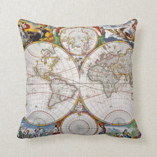 Almofada MAPA DO MUNDO, século XVII