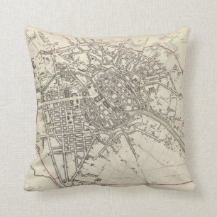 Almofada Mapa do vintage de Berlim (1833)