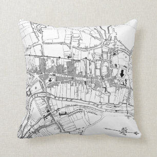 Almofada Mapa do vintage de Kilkenny Ireland (1780)