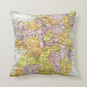 Almofada MAPA: IRELAND, c1890