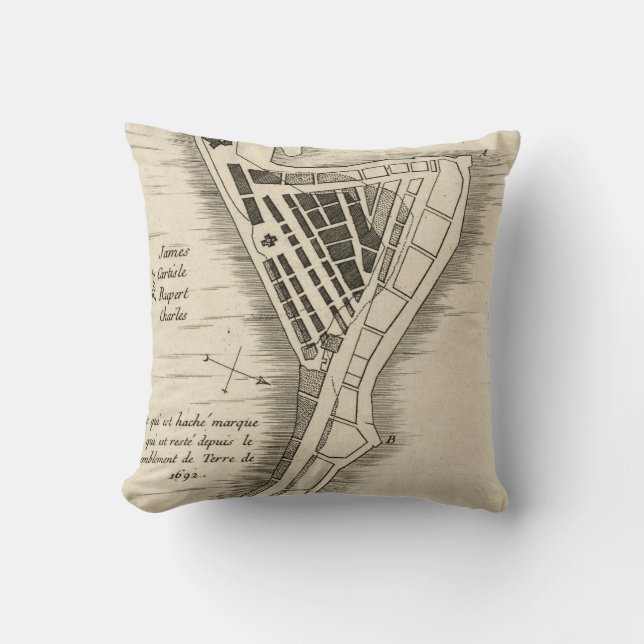 ALMOFADA MAPA: JAMAICA, 1755 (Frente)