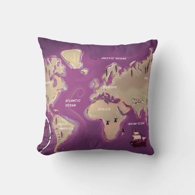 Almofada Mapa Mundial (Frente)