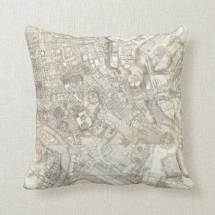 Almofada Mapa topográfico de Roma antiga, Italia