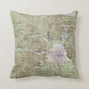 Almofada Mapa topográfico Mount Saint Helens do vintage