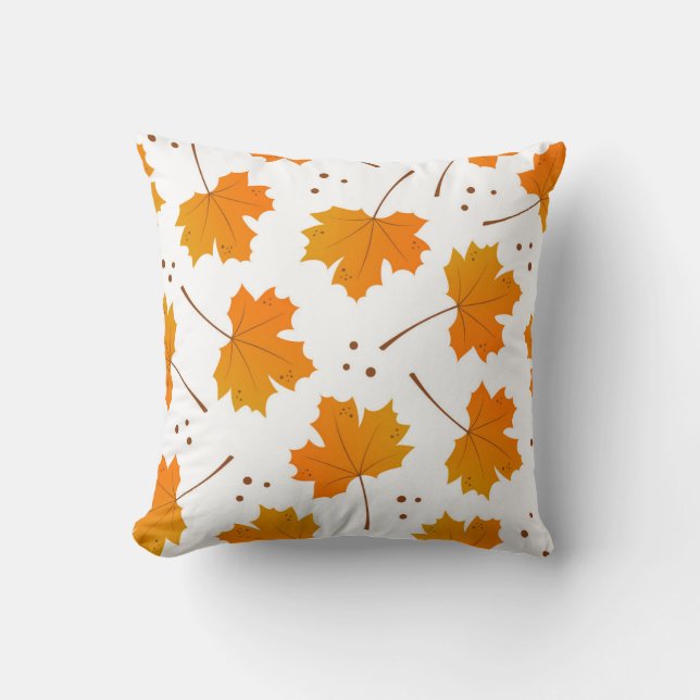 Almofada Maple Mirth: Folhas de outono de Cartoon (Frente)