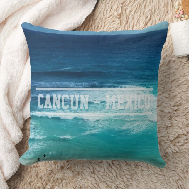 Almofada Mar de Cancún México (Cobertor)
