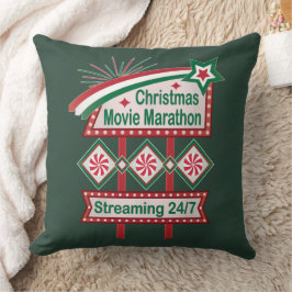 Almofada Maratona Retro Marquee Festiva do Filme de Natal