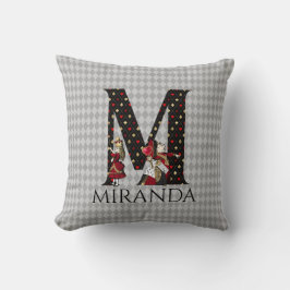 Almofada Maravilha Alice e Rainha dos Corações - Letra M