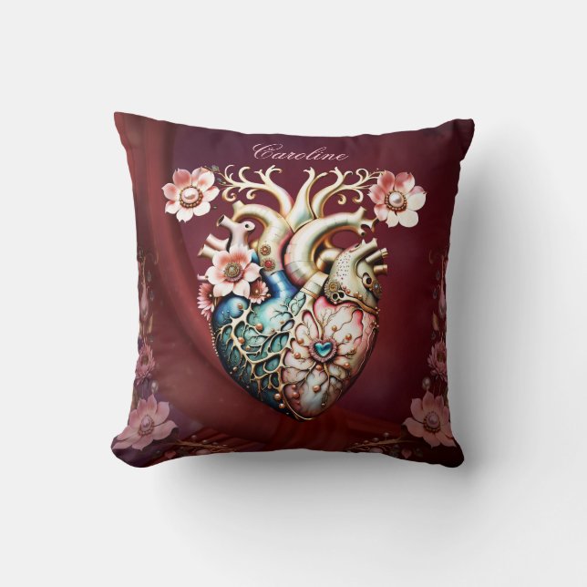 Almofada Maravilhoso, elegante, nobre coração. (Frente)