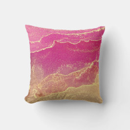 Almofada Marble Elegante rosa e Dourado