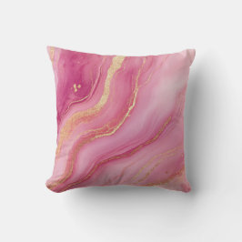 Almofada Marble Elegante rosa e Dourado