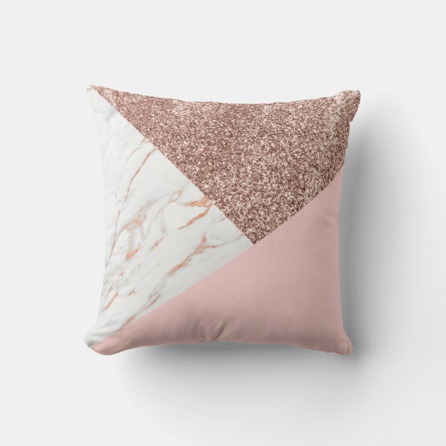 Almofada Marble Rosa Glitter (Frente)