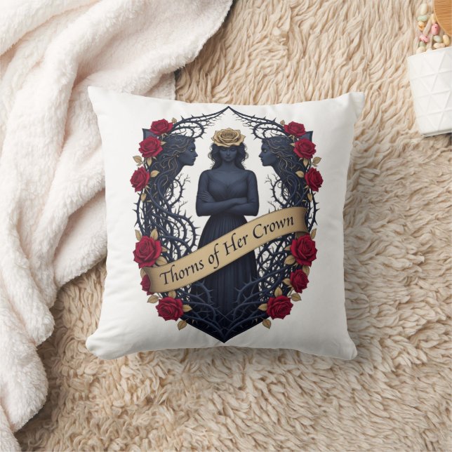 Almofada March 8 Fierce Woman Thorned Tiara, Gift for Wife (Cobertor)