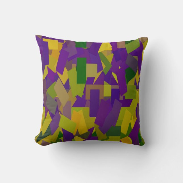 Almofada Mardi Gras Blocks (Frente)