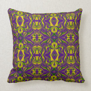 Almofada Mardi Gras Kaleidoscope