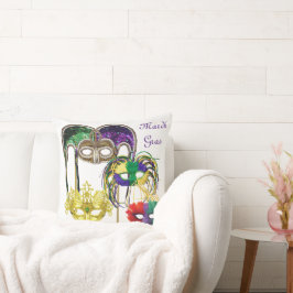 Almofada Mardi Gras Máscaras 1