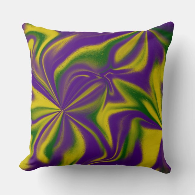 Almofada Mardi Gras Swirls (Frente)