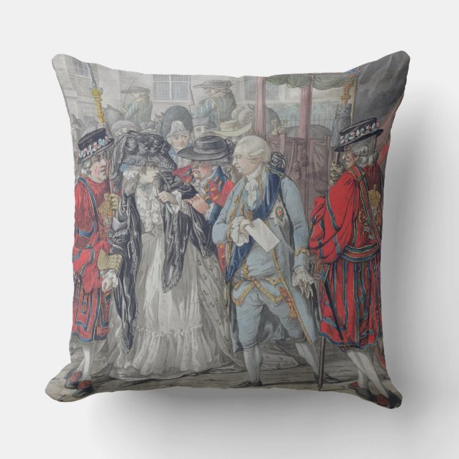 Almofada Margaret Nicholson que tenta assassinar seu M (Frente)