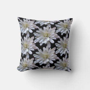 Almofada Margarida branca, zinnia, cosmo, Padrão floral re