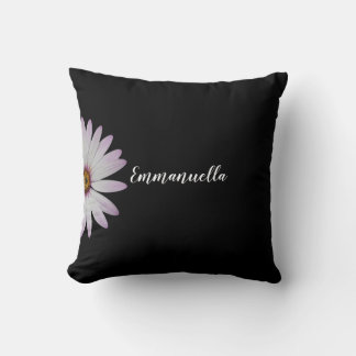 Almofada Margarida Preta e Branca Personalizada