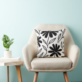 Almofada Margaridas Preto Boho 