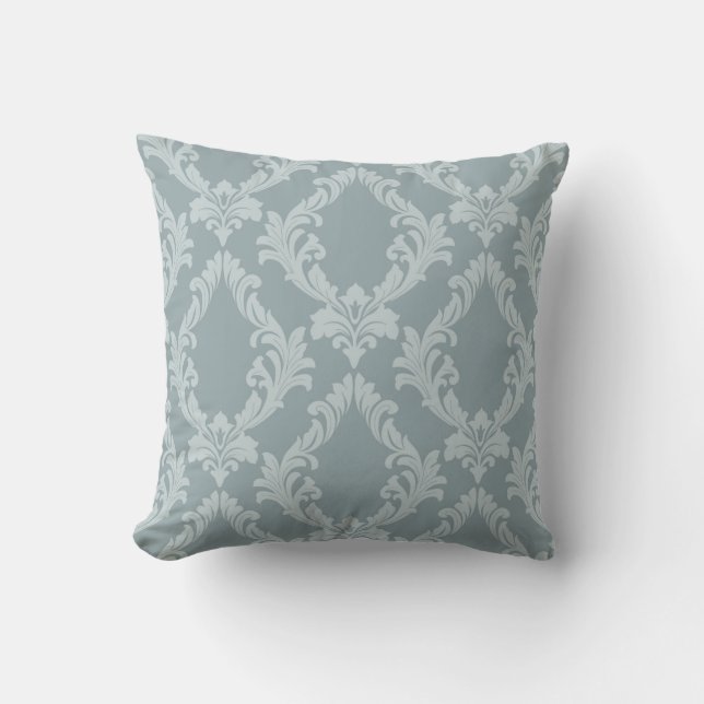 Almofada Marie Antoinette blue french damask inspirado (Frente)